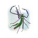 praying mantis tattoo design idea