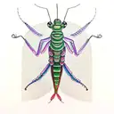 praying mantis tattoo design idea