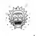 Rick and Morty  tattoo design idea