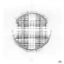 Scottish Flag into the design, Sinclair tartan pattern, Sinclair crest, 2003 roman numerals tattoo design idea