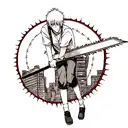 chainsaw man tattoo design idea