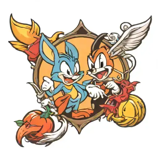 looney tunes sleeves tattoo tattoo design idea