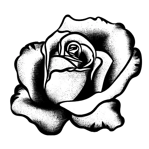 Iris and rose flower bouquet tattoo design idea