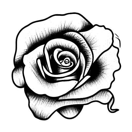 Iris and rose bouquet tattoo design idea