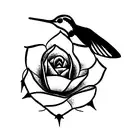 agave with a hummingbird tattoo design idea