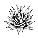 agave with a hummingbird tattoo design idea