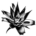 agave with a hummingbird tattoo design idea