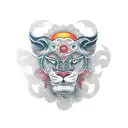 sunrise simba tattoo design idea