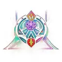 A tattoo of Captain Planet and the Power Rangers joining forces tattoo design idea