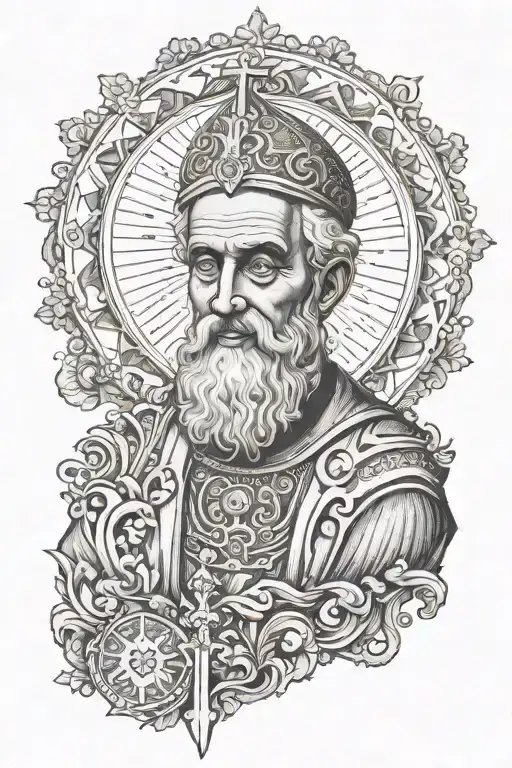 Saint Peter tattoo design idea
