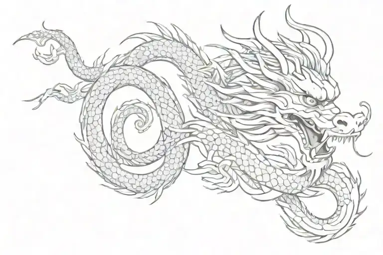 chinese dragon tattoo design idea