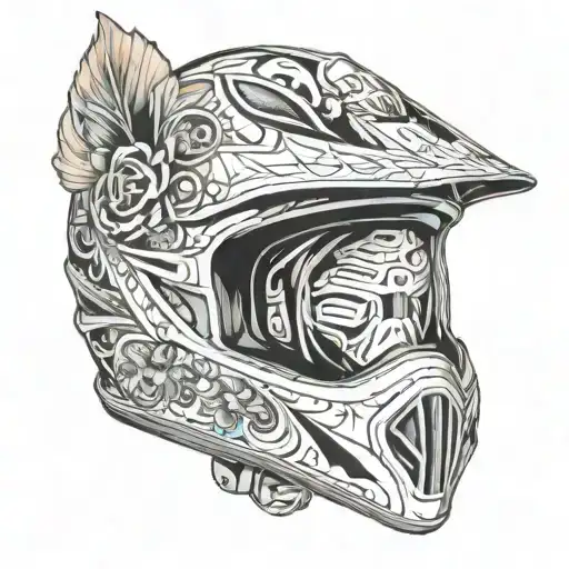 motocross helmet   tattoo design idea