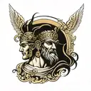 Ancient Gods of Greece tattoo design idea