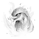phoenix, solid, side profile, whole body tattoo design idea