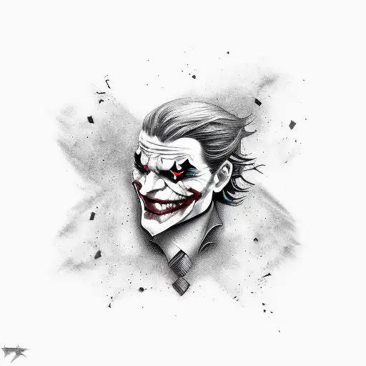 joker with albanian eagle tattoo tattoo design idea