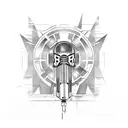 deconstructed lightsaber tattoo design idea