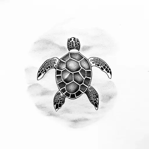 sea turtle  tattoo design idea