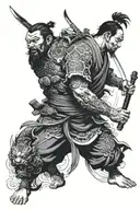 David versus Goliath  tattoo design idea