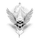 Pastor roseus bird tattoo design idea