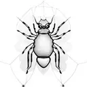 spider with hearts in a web tattoo design idea