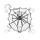spider with hearts in a web tattoo design idea