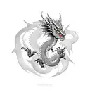 Dragon tiny tattoo design idea