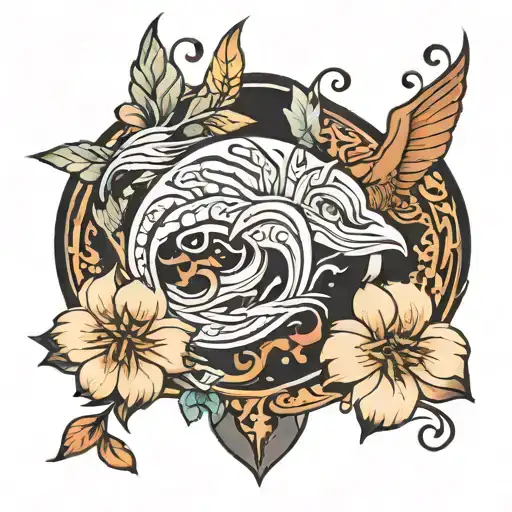 just Go with the flow tattoo design idea