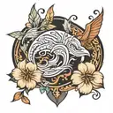 just Go with the flow tattoo design idea