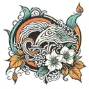 just Go with the flow tattoo design idea