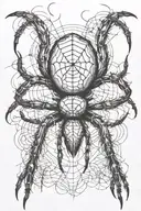 scary spider tattoo design idea