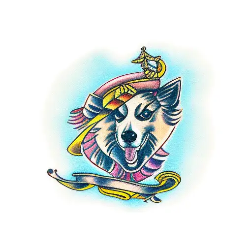 Sheltie Selkie tattoo design idea