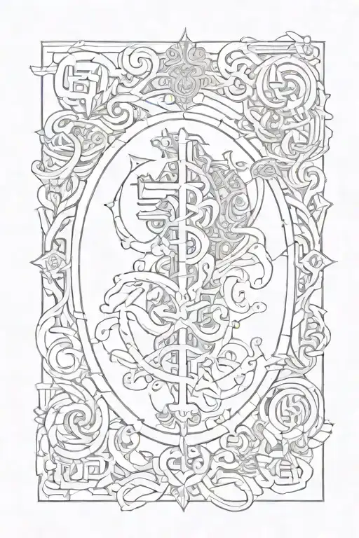 Psalms 23:1-6 tattoo design idea