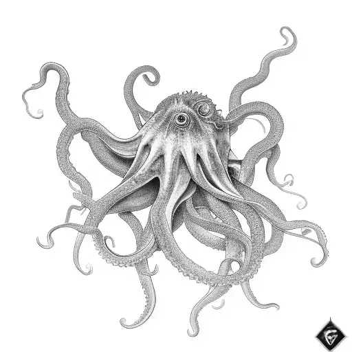 squid tentacles breaking though skin tattoo design idea