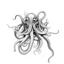 squid tentacles breaking though skin tattoo design idea