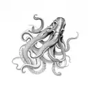 squid tentacles breaking though skin tattoo design idea