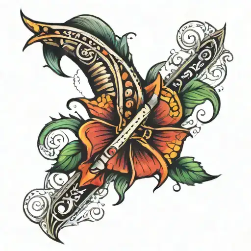 zipper over a scar cover tattoo design idea