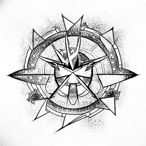 galaxy, triforce, mastersword, branch of cherry blossoms, the sun, star trek tattoo design idea