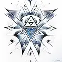 galaxy, triforce, mastersword, branch of cherry blossoms, the sun, star trek tattoo design idea