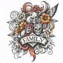 Family First tattoo design idea