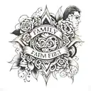 Family First tattoo design idea