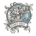 Family First tattoo design idea