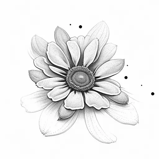 daisy, poppy and holly wildflowers tattoo design idea