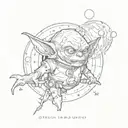Planets Stars Moon  Goblin tattoo design idea
