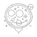 Planets Stars Moon  Goblin tattoo design idea
