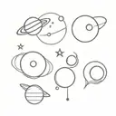 Planets Stars Moon  Goblin tattoo design idea