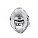angry gorilla face tattoo design idea