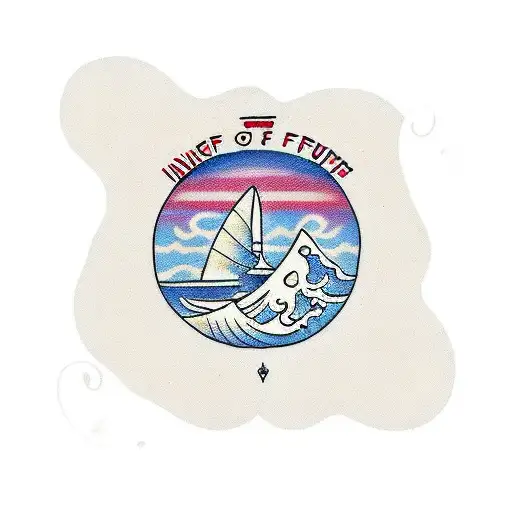 surfing on a wave of Indian food tattoo design idea