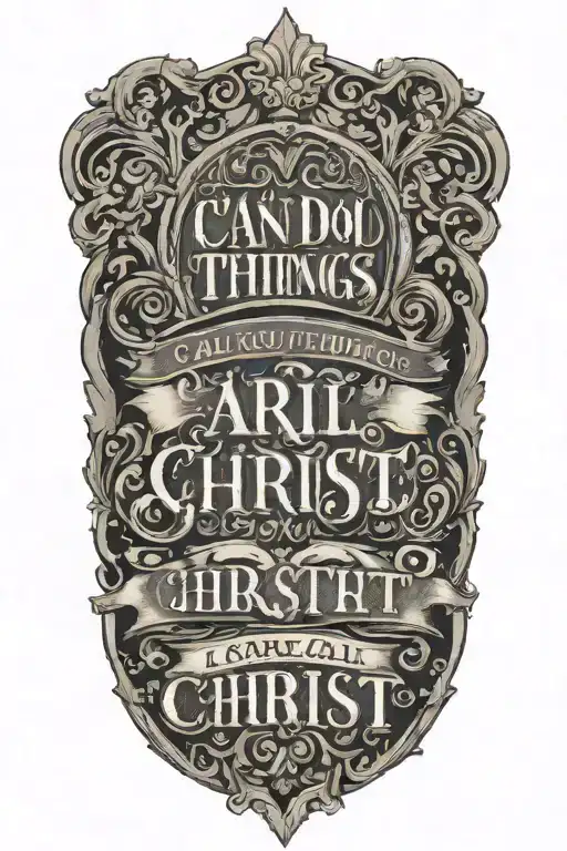 I can do all things through Christ who stengthens me tattoo design idea