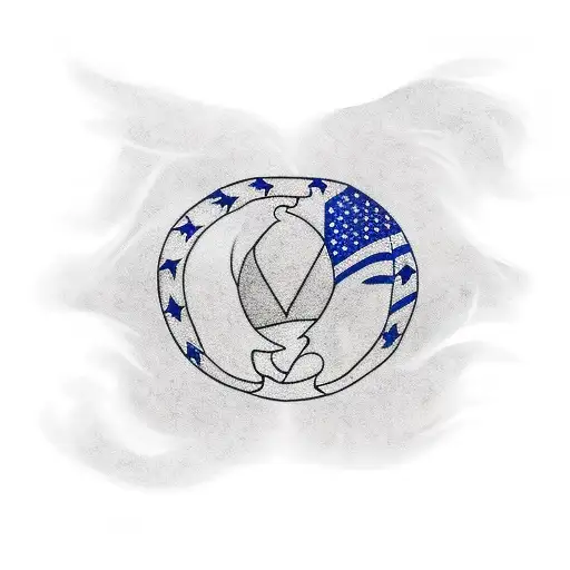 maryland flag with smoke tattoo design idea