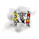 maryland flag with smoke tattoo design idea